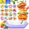 MotBach 100 Pack 3 LB Colorful Paper Food Boat Trays Disposable Paper Boats, Food Boats Colored Paper Food Serving Boat Tray Basket for Snack Burger BBQ Popcorn Taco Fries Carnival Festival Nacho